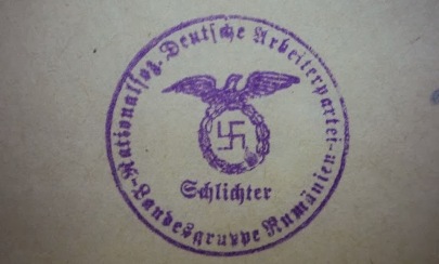 AceastÄ imagine are atributul alt gol; numele fiÈierului este Stampila-Grupului-Etnic-German-nazist-de-la-care-se-revednica-Klaus-Ioahannis.jpg